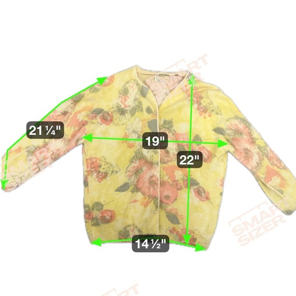 1950s Angelon by Darlene Angora Lambswool Floral Cardigan Sweater VTG Coquette - Picture 9 of 9